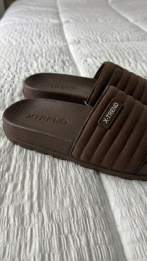 X Trend Quilted Strap Casual Slides – Rich Brown