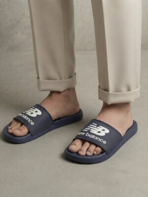 New Balance Classic Sport Slides – Black & White