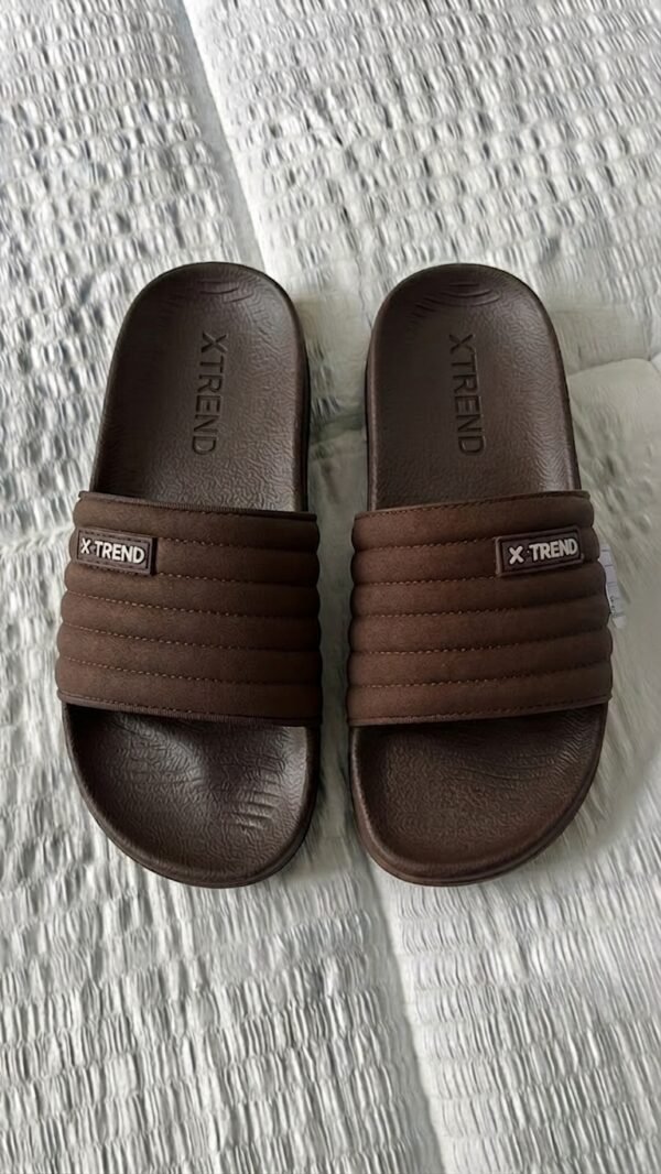 X Trend Quilted Strap Casual Slides – Rich Brown