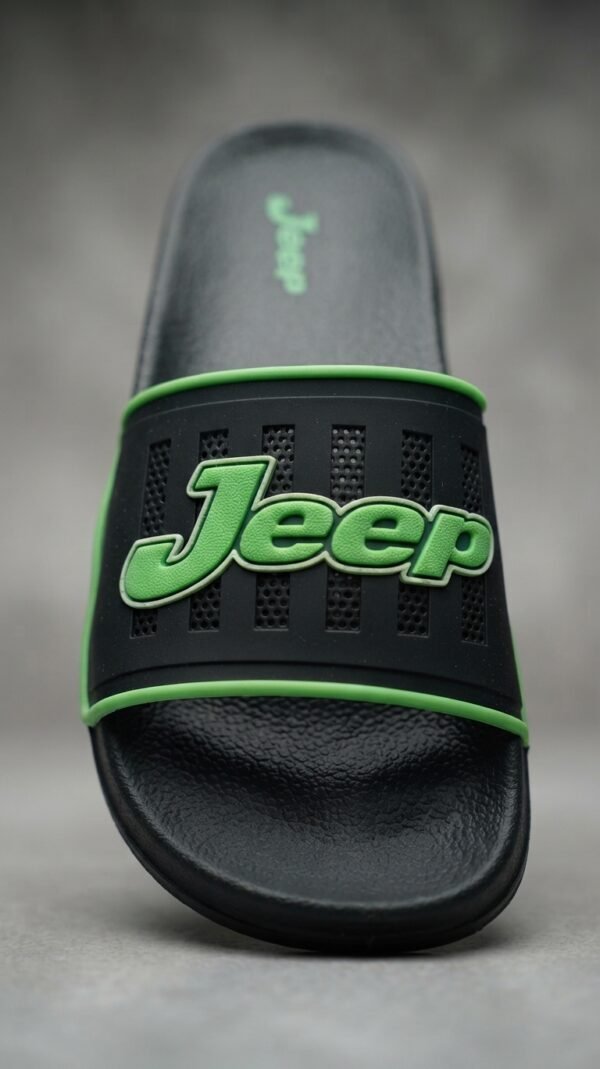 Jeep Sport Performance Slides – Black & Lime Green
