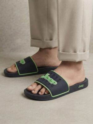 Jeep Sport Performance Slides – Black & Lime Green
