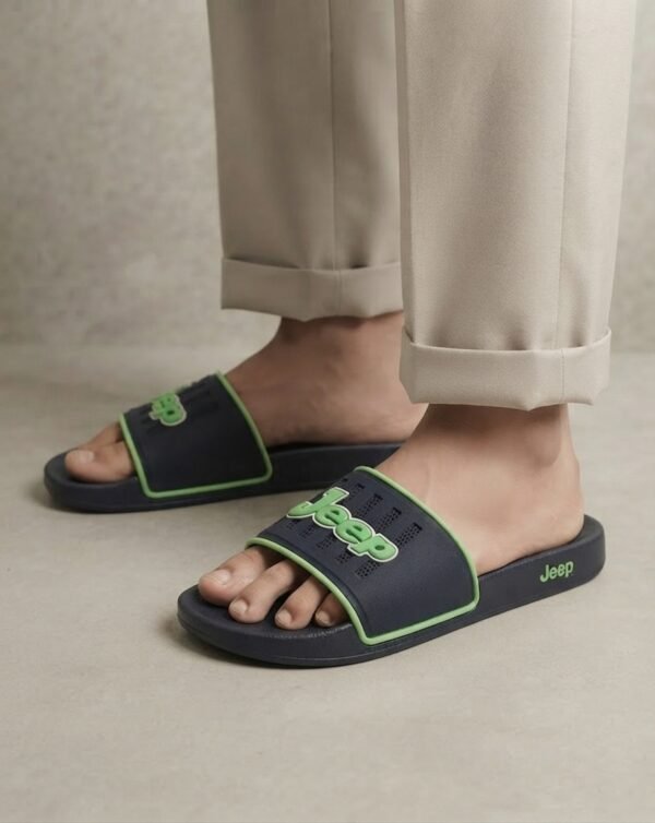 Jeep Sport Performance Slides – Black & Lime Green