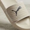 PUMA Minimalist Sport Slides – Beige & Black