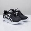 Contrast Overlay Lace-Up Athletic Footwear