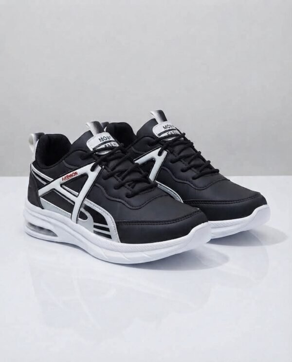 Contrast Overlay Lace-Up Athletic Footwear