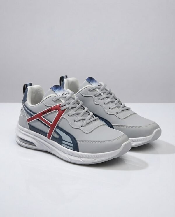 Contrast Overlay Lace-Up Athletic Footwear