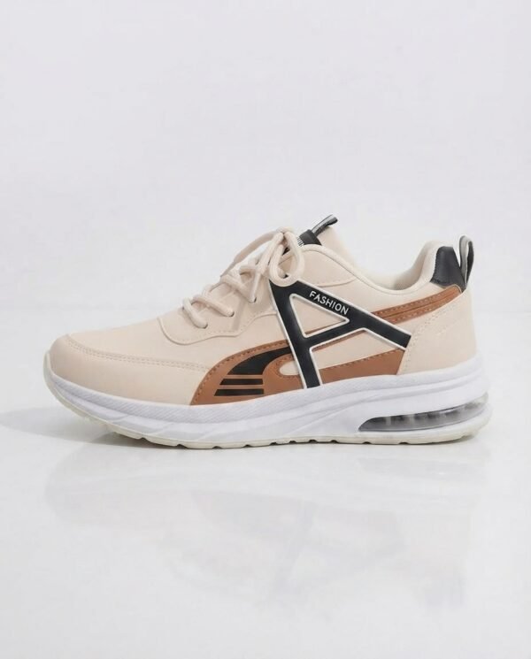 Contrast Overlay Lace-Up Athletic Footwear